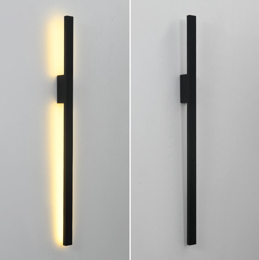 مصباح حائط LED مصنوع من الألومنيوم بقاعدة مستطيلة بتصميم عصري بسيط لغرفة المعيشة