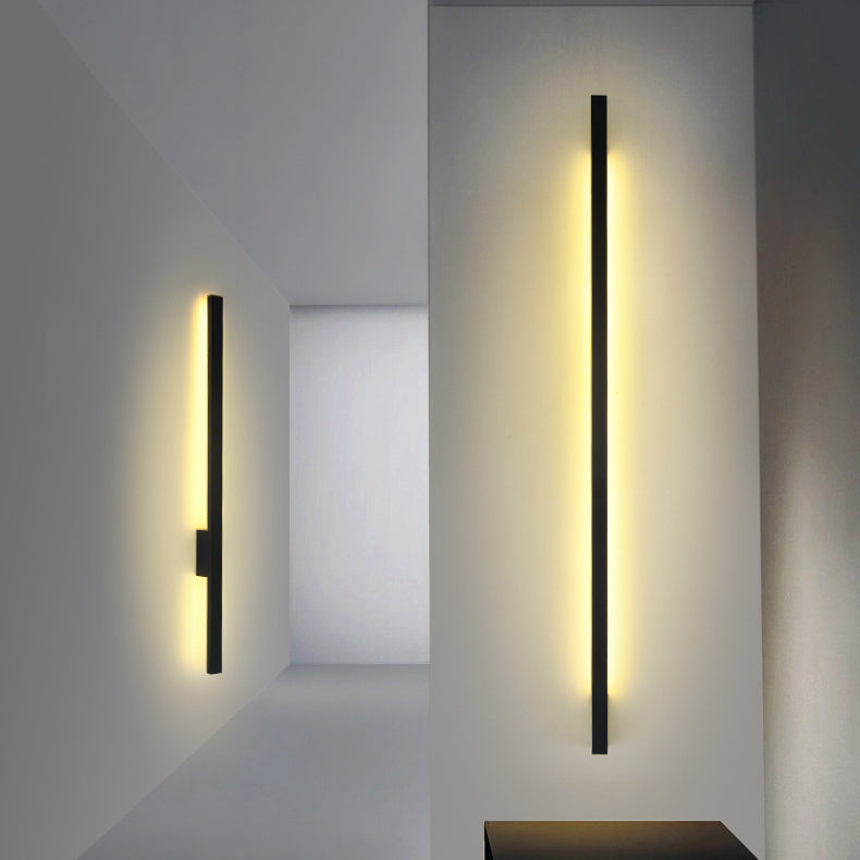 مصباح حائط LED مصنوع من الألومنيوم بقاعدة مستطيلة بتصميم عصري بسيط لغرفة المعيشة
