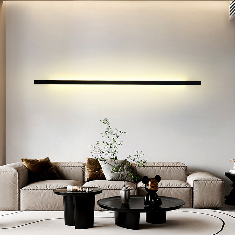 مصباح حائط LED مصنوع من الألومنيوم بقاعدة مستطيلة بتصميم عصري بسيط لغرفة المعيشة