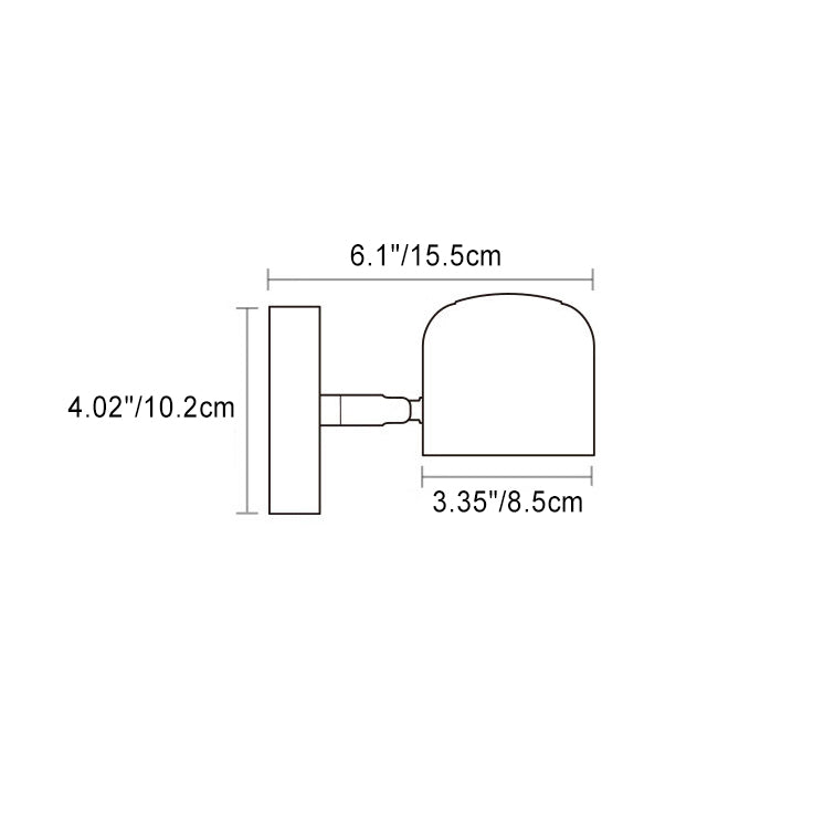 Modern Minimalist Cylinder Round Rotatable Aluminum LED Wall Sconce Lamp For Living Room