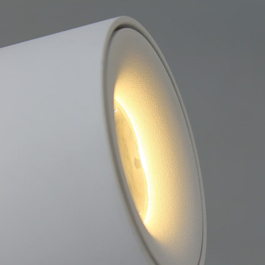 Modern Minimalist Cylinder Round Rotatable Aluminum LED Wall Sconce Lamp For Living Room