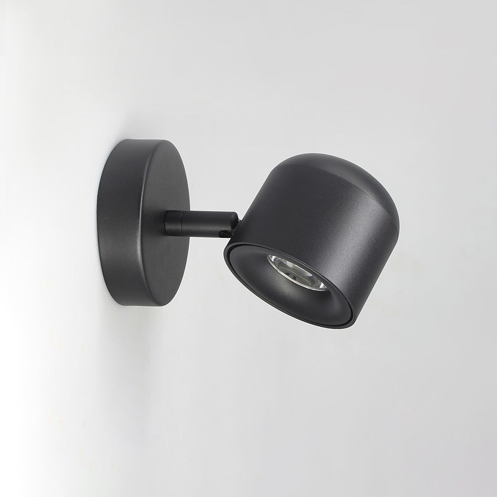 Modern Minimalist Cylinder Round Rotatable Aluminum LED Wall Sconce Lamp For Living Room