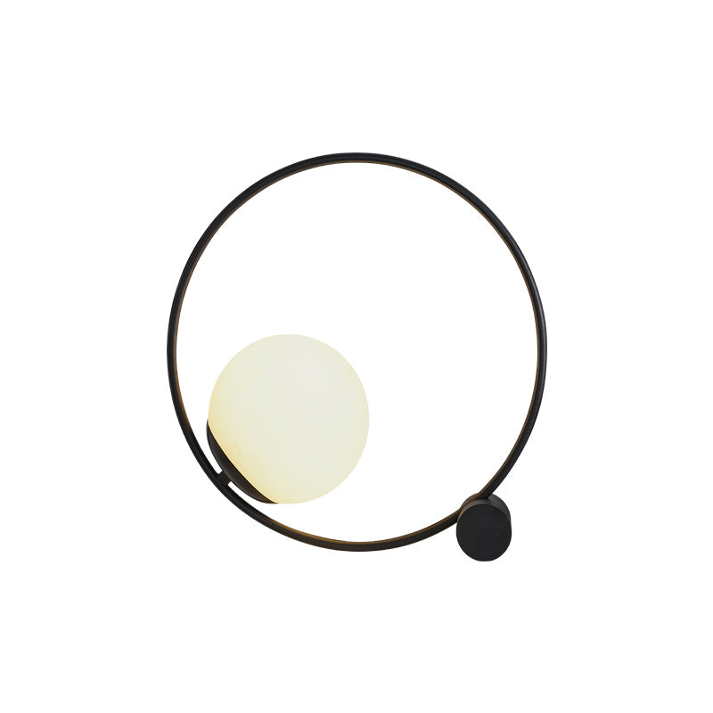 Modern Minimalist Magic Bean Round Iron 1-Light Table Lamp For Living Room