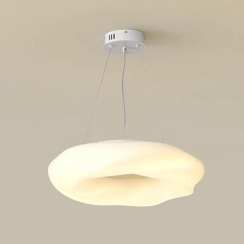 Contemporary Creative Creamy Clouds Irregular Round PE Iron LED Chandelier For Living Room