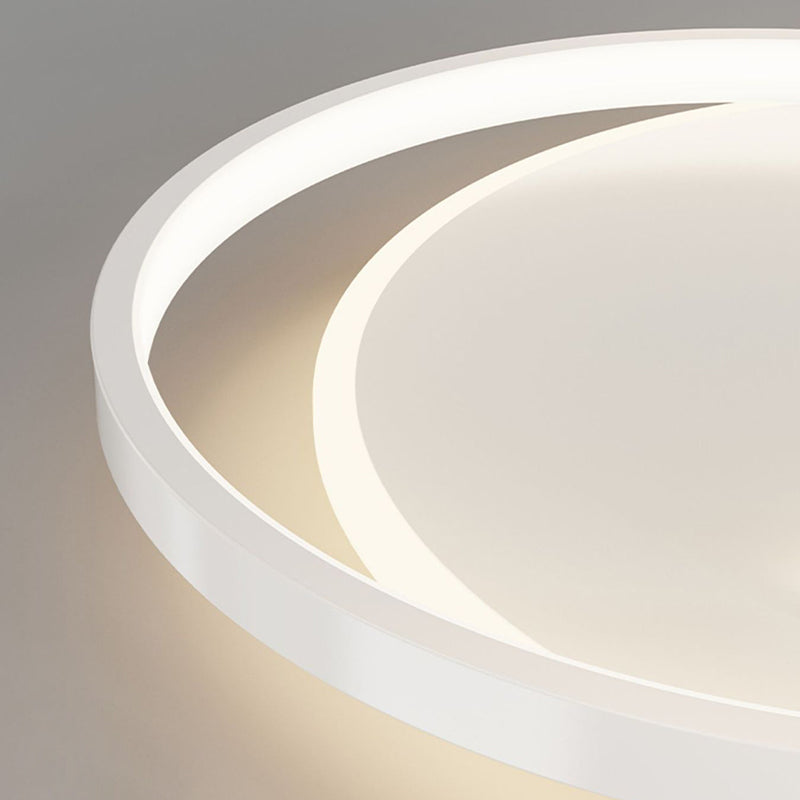 Contemporary Creative Rectangular Square Round Stacked Silicone Iron LED Flush Mount Ceiling Light For Bedroom