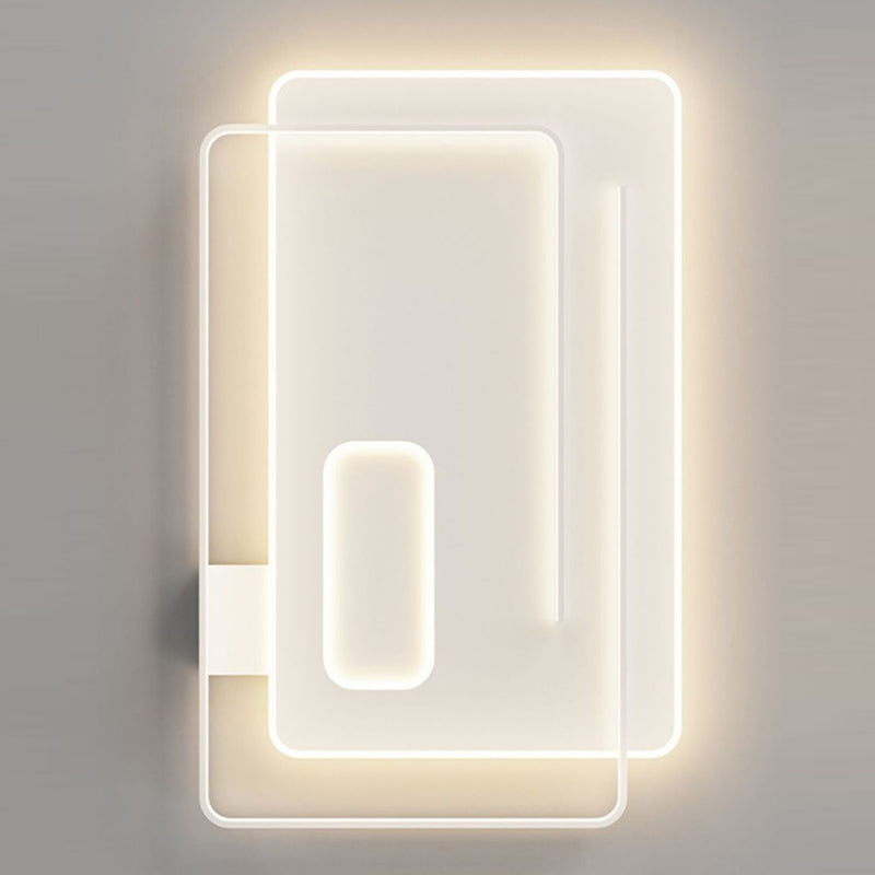 Contemporary Creative Rectangular Square Round Stacked Silicone Iron LED Flush Mount Ceiling Light For Bedroom