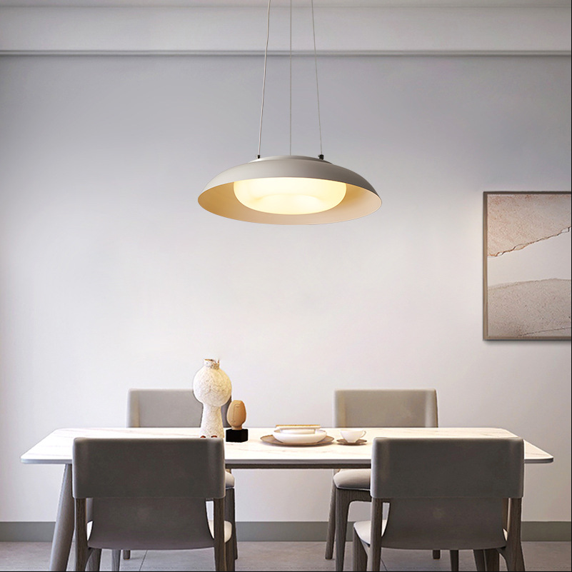 Modern Simplicity Bowl Round PE Iron LED Chandelier For Living Room