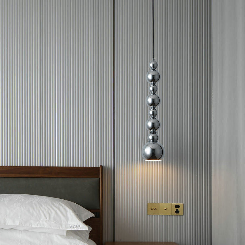 Contemporary Creative Gourd Shape Round Hardware 1-Light Pendant Light For Living Room