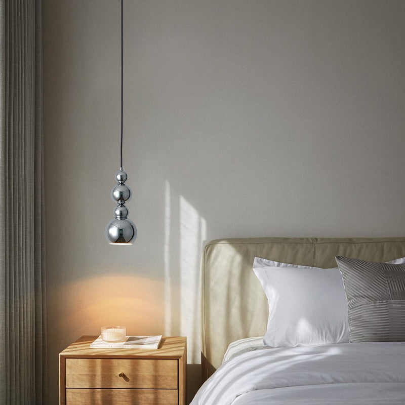Contemporary Creative Gourd Shape Round Hardware 1-Light Pendant Light For Living Room