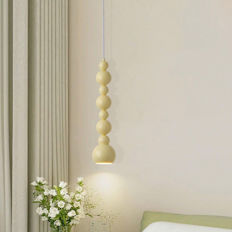 Contemporary Creative Gourd Shape Round Hardware 1-Light Pendant Light For Living Room