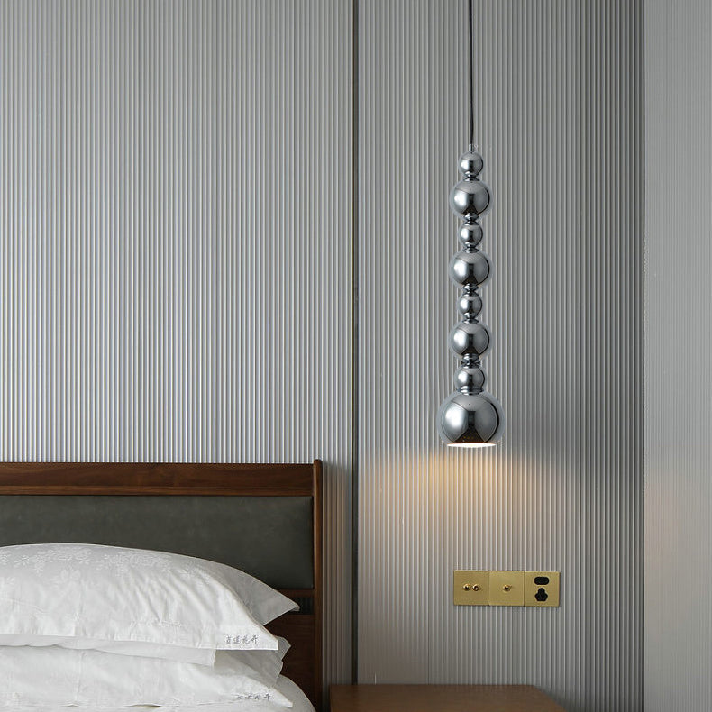 Contemporary Creative Gourd Shape Round Hardware 1-Light Pendant Light For Living Room
