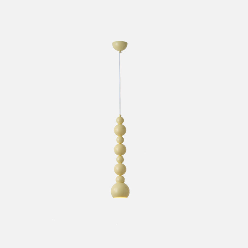 Contemporary Creative Gourd Shape Round Hardware 1-Light Pendant Light For Living Room