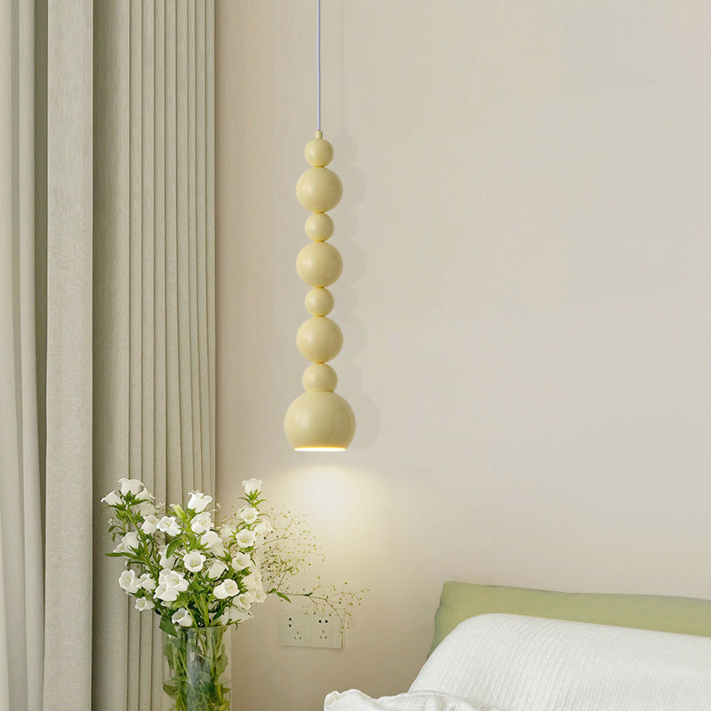Contemporary Creative Gourd Shape Round Hardware 1-Light Pendant Light For Living Room