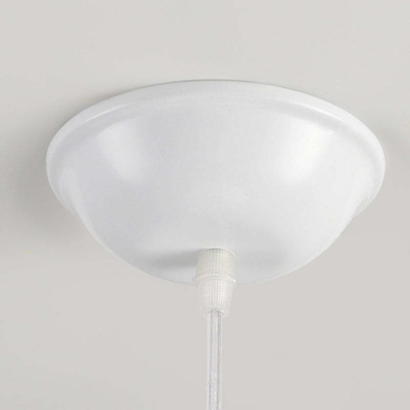 Contemporary Scandinavian Pear Diamond Round Faux Silk Iron 3/4 Light Chandelier For Living Room