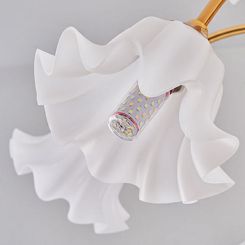 ثريا معاصرة على الطراز الاسكندنافي، مصنوعة من الزجاج والحديد، مزودة بأضواء 9/12/15/18 لغرفة المعيشة