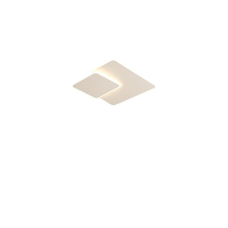 Modern Simplicity Square Stacked Acrylic Iron LED Flush Mount Ceiling Light For Living Room