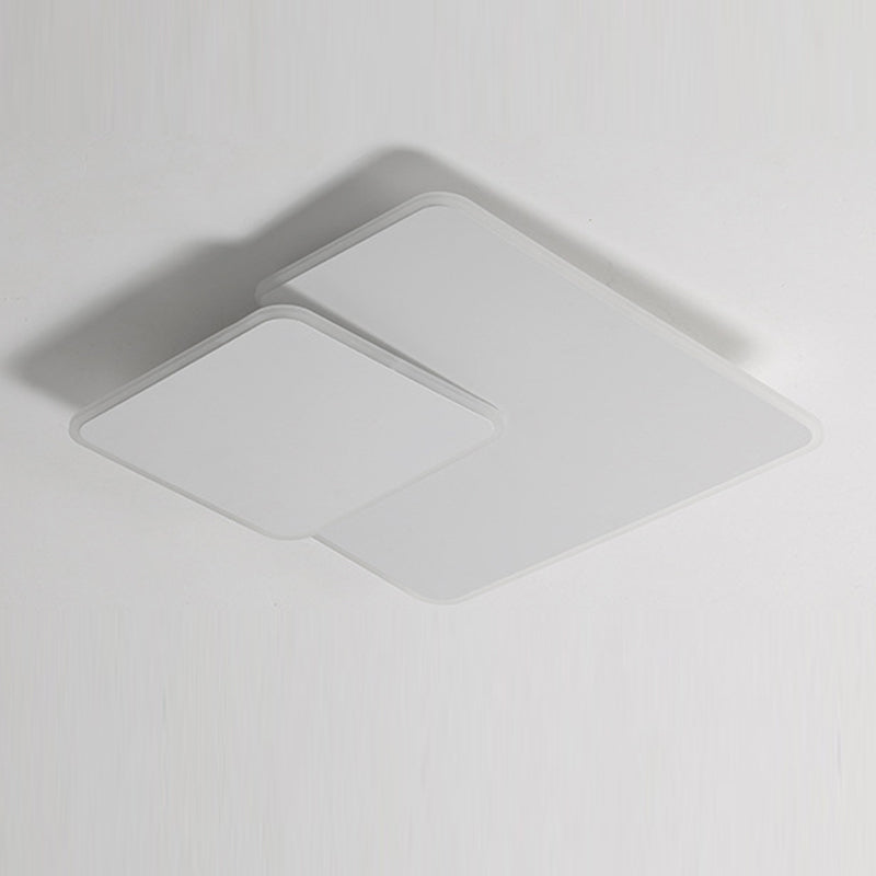 Modern Simplicity Square Stacked Acrylic Iron LED Flush Mount Ceiling Light For Living Room