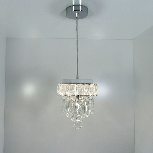 リビングルームに最適な、現代的なスカンジナビア風ラウンドオーブクリスタルステンレススチールLEDペンダントライト