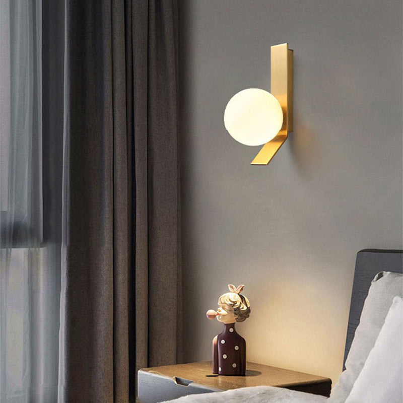 Contemporary Scandinavian Magic Bean Strip Glass Iron 1/2 Light Wall Sconce Lamp For Living Room