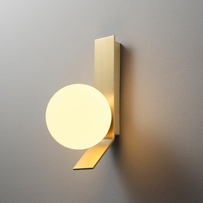 Contemporary Scandinavian Magic Bean Strip Glass Iron 1/2 Light Wall Sconce Lamp For Living Room