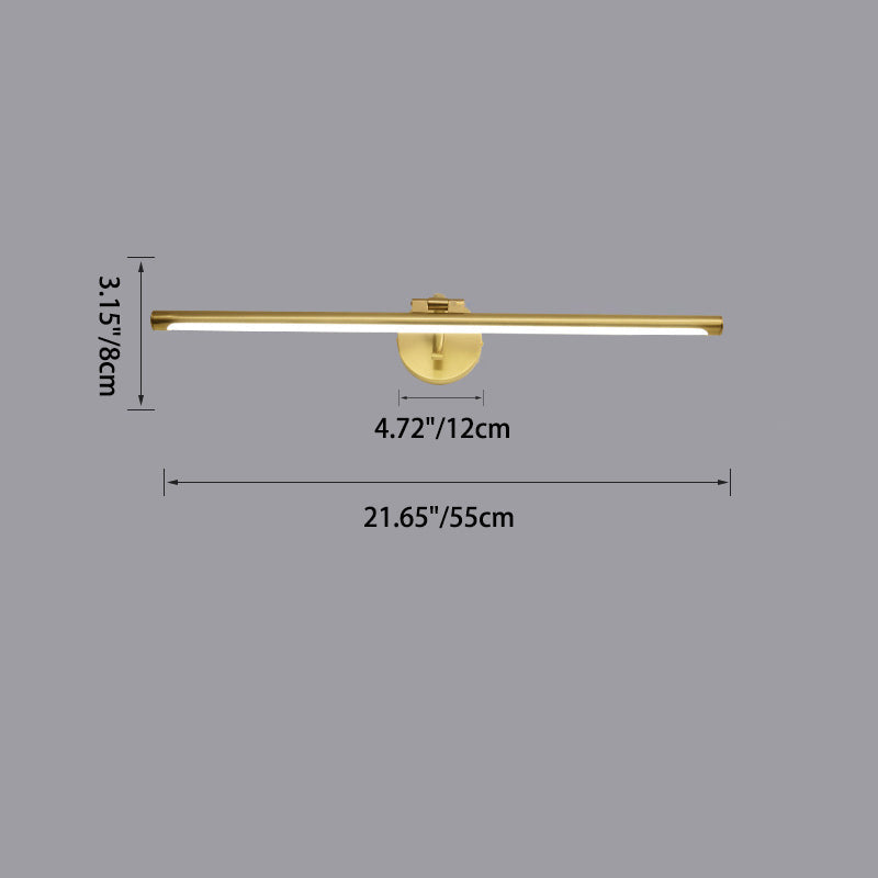 مصباح حائط LED بتصميم عصري بسيط مصنوع من شريط نحاسي وأكريليك للحمام