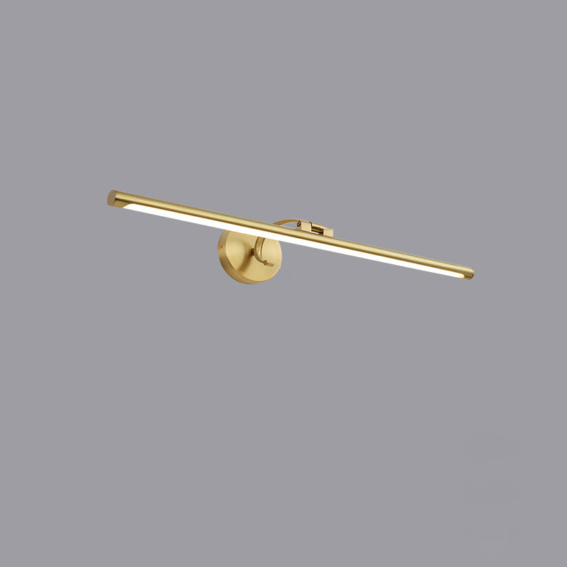 مصباح حائط LED بتصميم عصري بسيط مصنوع من شريط نحاسي وأكريليك للحمام