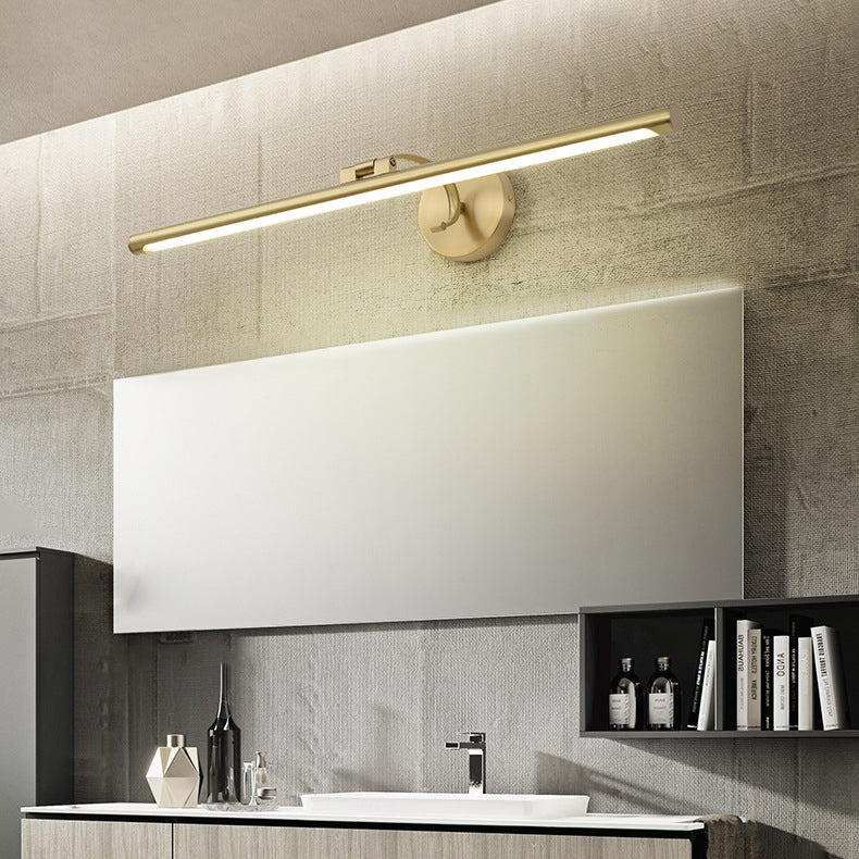 مصباح حائط LED بتصميم عصري بسيط مصنوع من شريط نحاسي وأكريليك للحمام