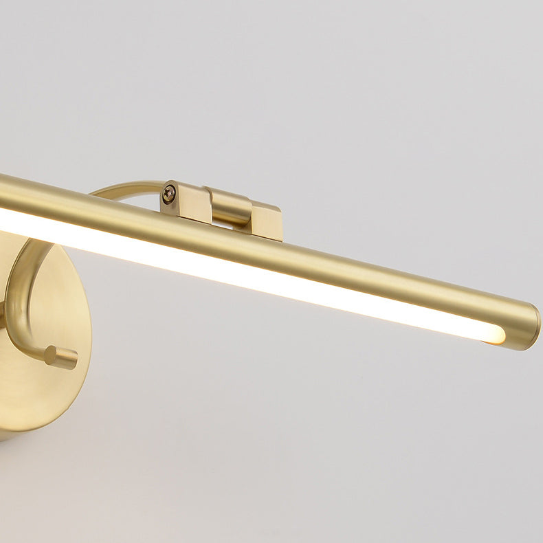 مصباح حائط LED بتصميم عصري بسيط مصنوع من شريط نحاسي وأكريليك للحمام