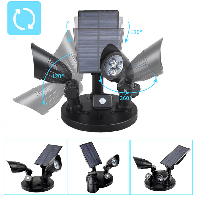 Modern Simplicity Solar Waterproof ABS PC Surveillance Camera Rotatable Motion Sensor LED Wall Sconce Lamp For Outdoor Patio