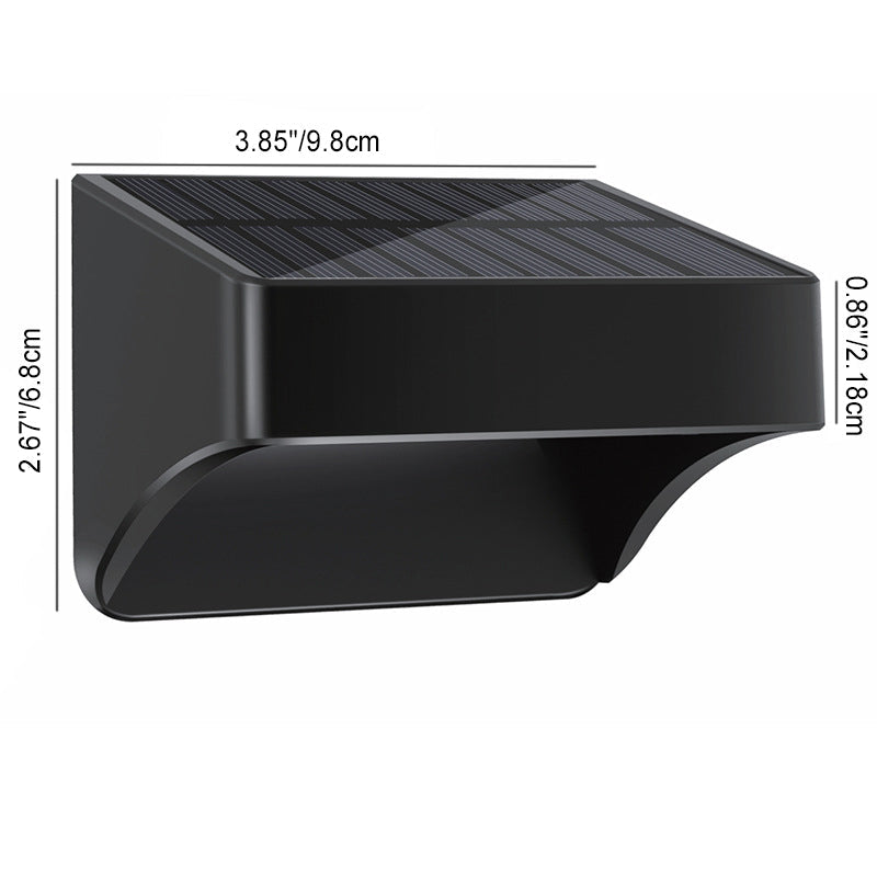 Modern Simplicity Solar Waterproof ABS PS Rectangular LED Wall Sconce Lamp For Outdoor Patio