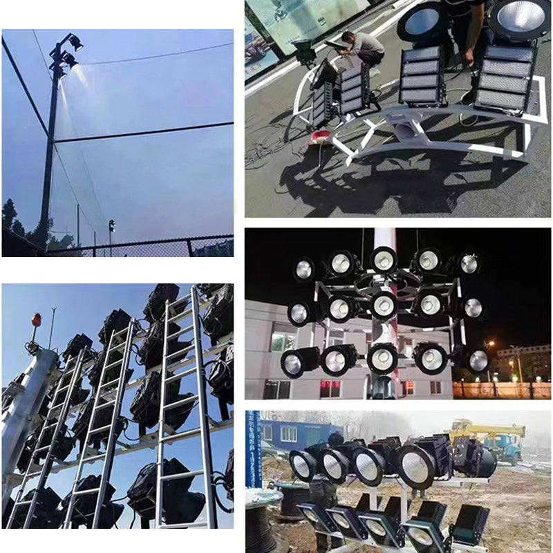مصباح LED دائري دوار عالي الطاقة من الألومنيوم الصناعي المعاصر المقاوم للماء للفناء الخارجي