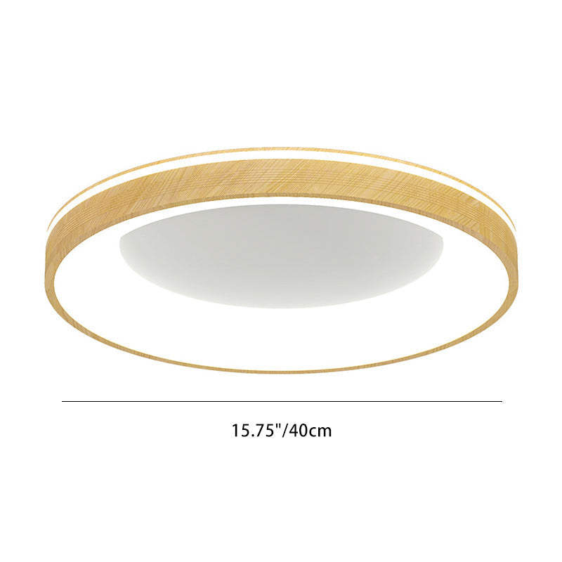 Modern Minimalist Aluminum PMMA Silica Round LED Flush Mount Ceiling Light For Bedroom