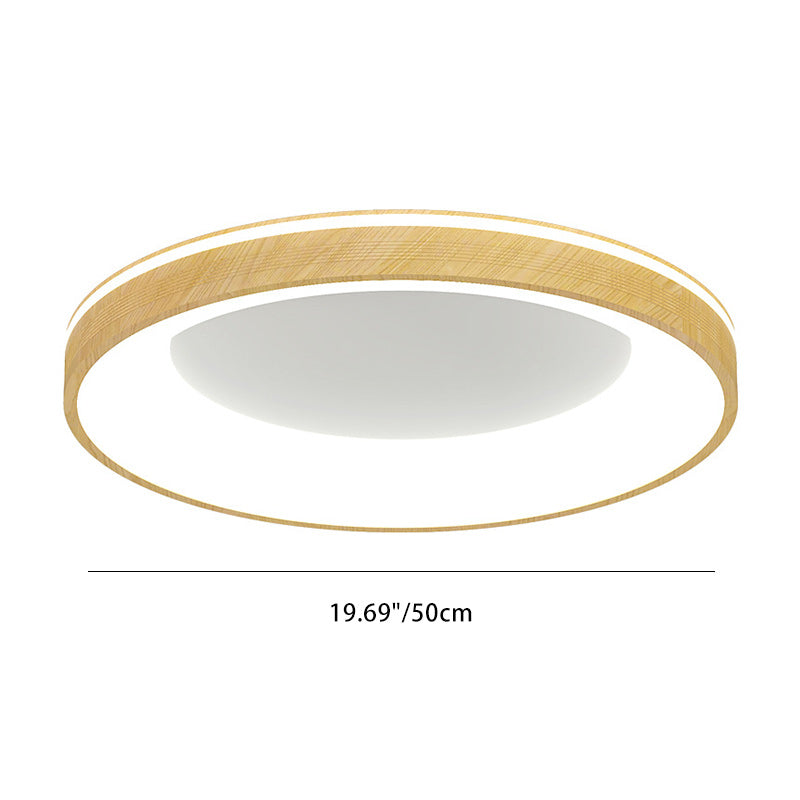 Modern Minimalist Aluminum PMMA Silica Round LED Flush Mount Ceiling Light For Bedroom