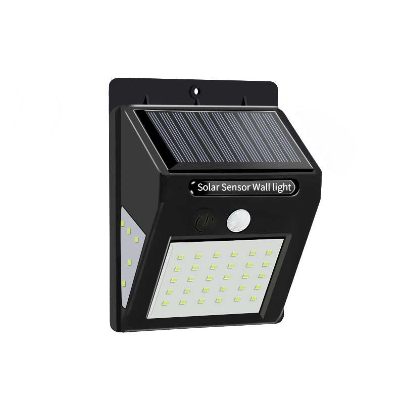 Modern Simplicity Solar Waterproof Motion Sensor ABS Rectangular LED Wall Sconce Lamp For Outdoor Patio
