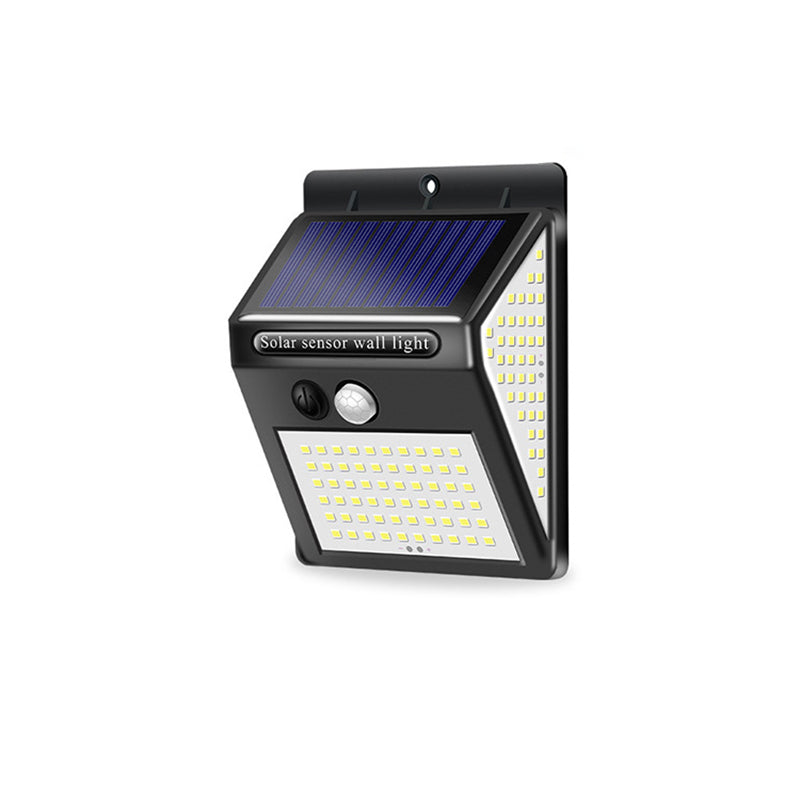 Modern Simplicity Solar Waterproof Motion Sensor ABS Rectangular LED Wall Sconce Lamp For Outdoor Patio