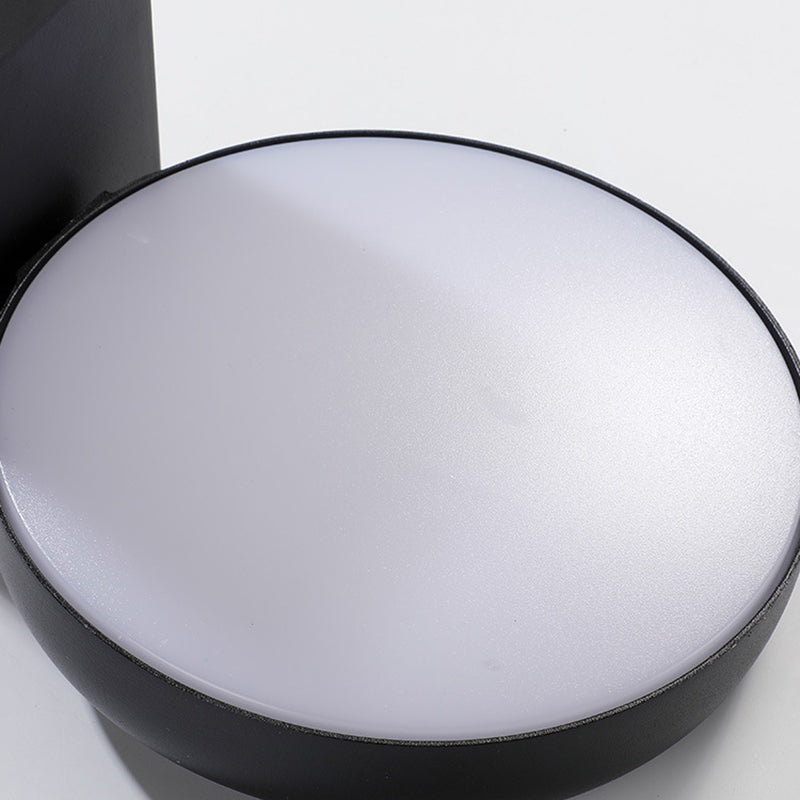 Modern Minimalist Waterproof Motion Sensor Rotatable Aluminum PC Square Round LED Wall Sconce Lamp For Outdoor Patio