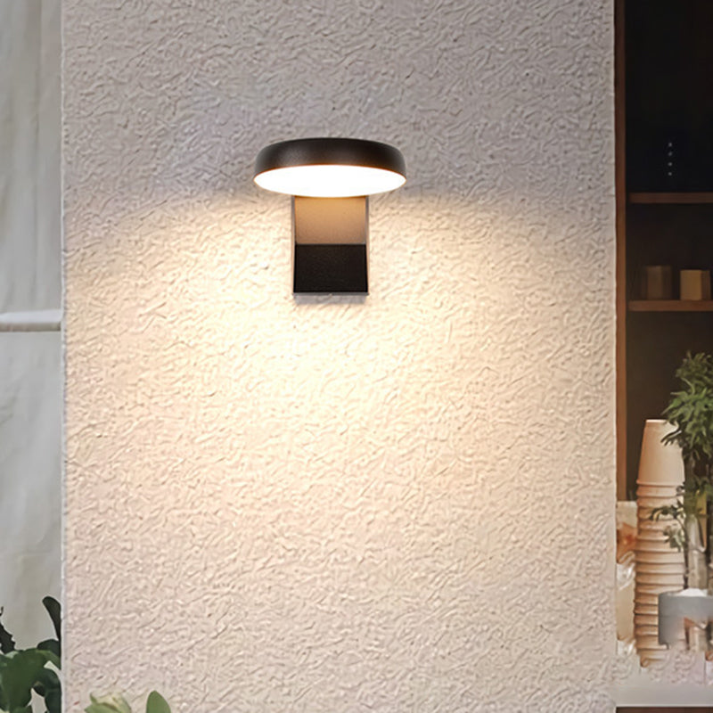Modern Minimalist Waterproof Motion Sensor Rotatable Aluminum PC Square Round LED Wall Sconce Lamp For Outdoor Patio