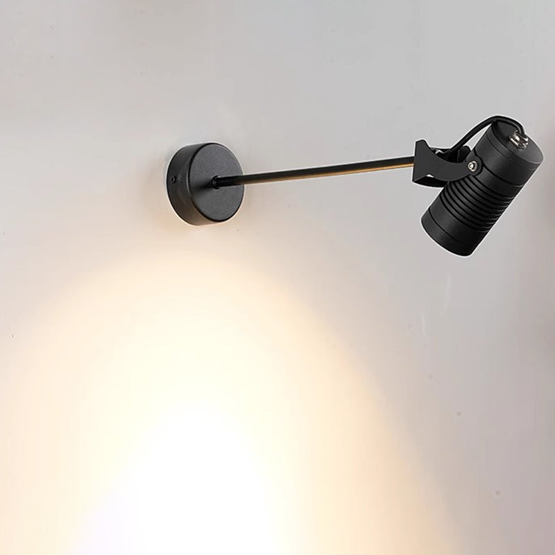 Modern Simplicity Waterproof Aluminum Iron Adjustable Cylinder Long Pole LED Wall Sconce Lamp For Outdoor Patio