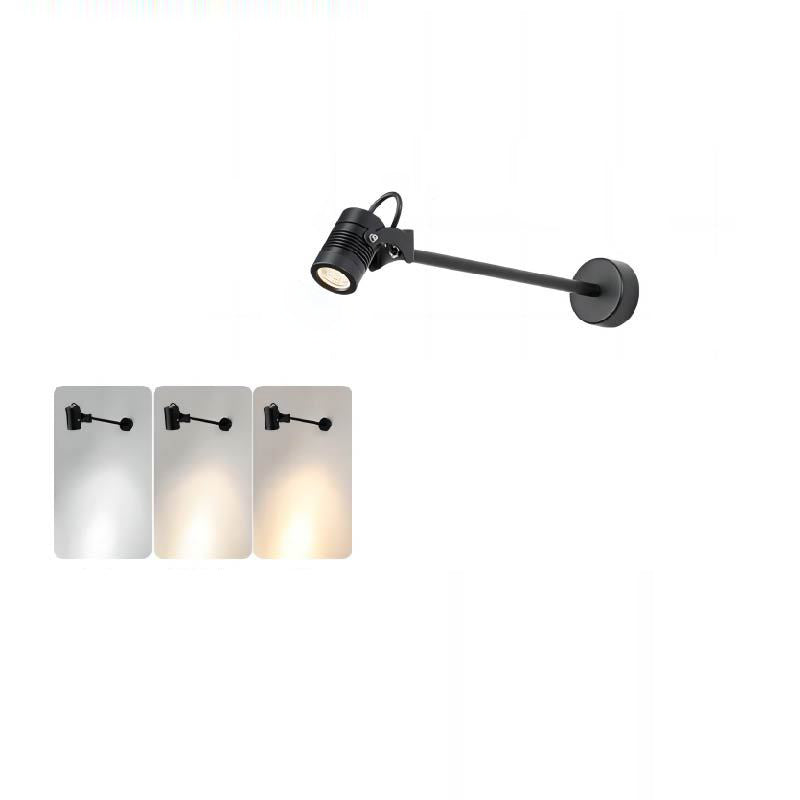 Modern Simplicity Waterproof Aluminum Iron Adjustable Cylinder Long Pole LED Wall Sconce Lamp For Outdoor Patio