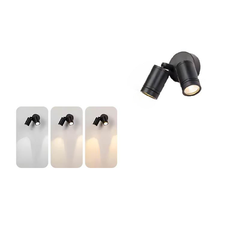 Modern Simplicity Waterproof Aluminum Iron Adjustable Cylinder Long Pole LED Wall Sconce Lamp For Outdoor Patio