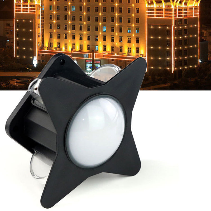 مصباح حائط LED بتصميم نجمة متقاطعة مصنوع من الألومنيوم والأكريليك المقاوم للماء بتصميم إبداعي معاصر للفناء الخارجي