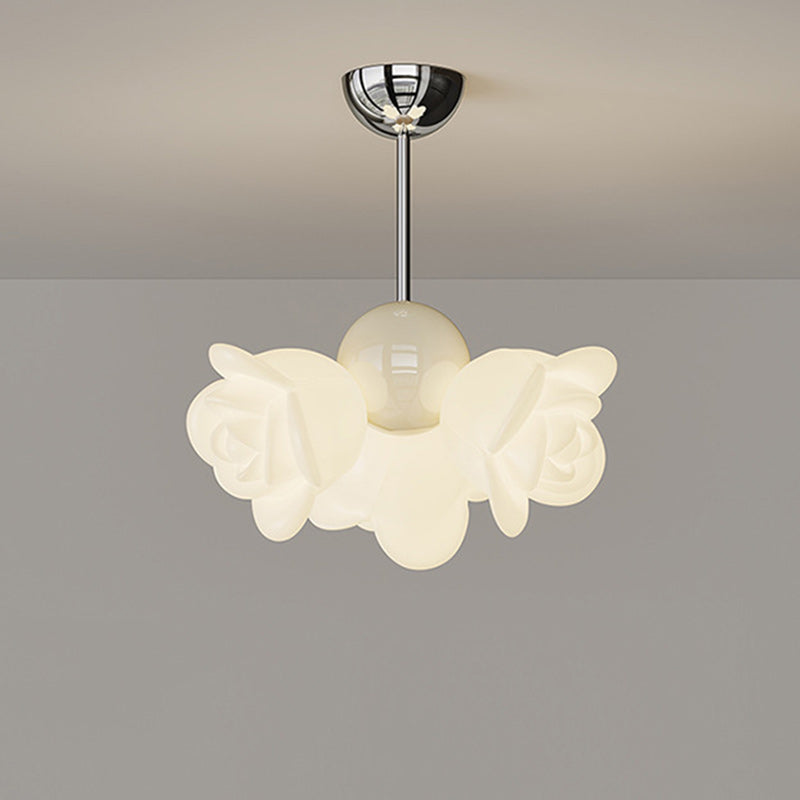 Contemporary Creative Iron PE Floral 3-Light Pendant Light For Bedroom