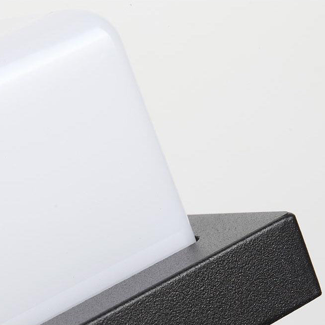Modern Minimalist Waterproof Aluminum PC Rectangular LED Wall Sconce Lamp For Outdoor Patio