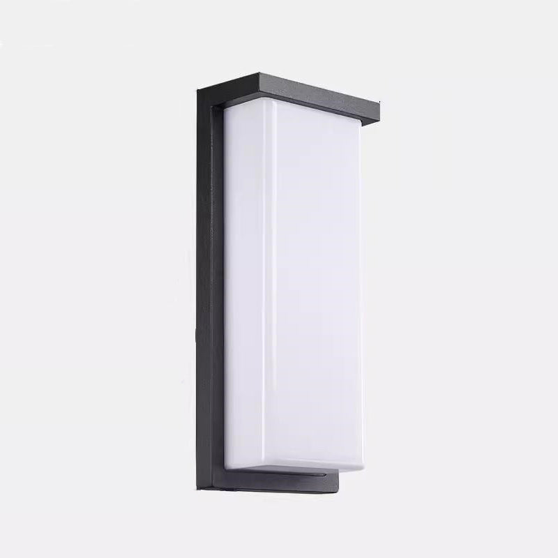 Modern Minimalist Waterproof Aluminum PC Rectangular LED Wall Sconce Lamp For Outdoor Patio