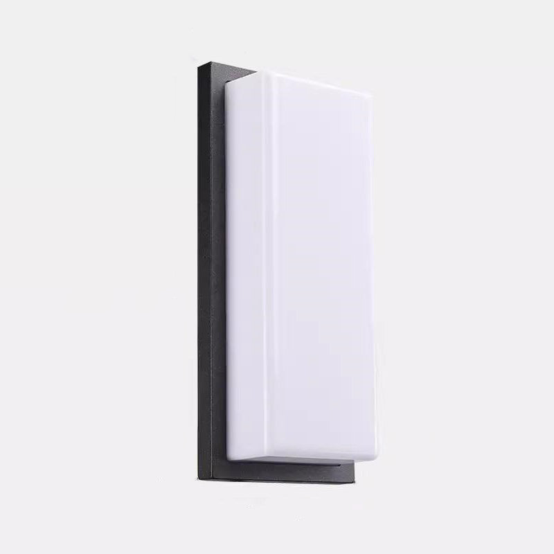 Modern Minimalist Waterproof Aluminum PC Rectangular LED Wall Sconce Lamp For Outdoor Patio