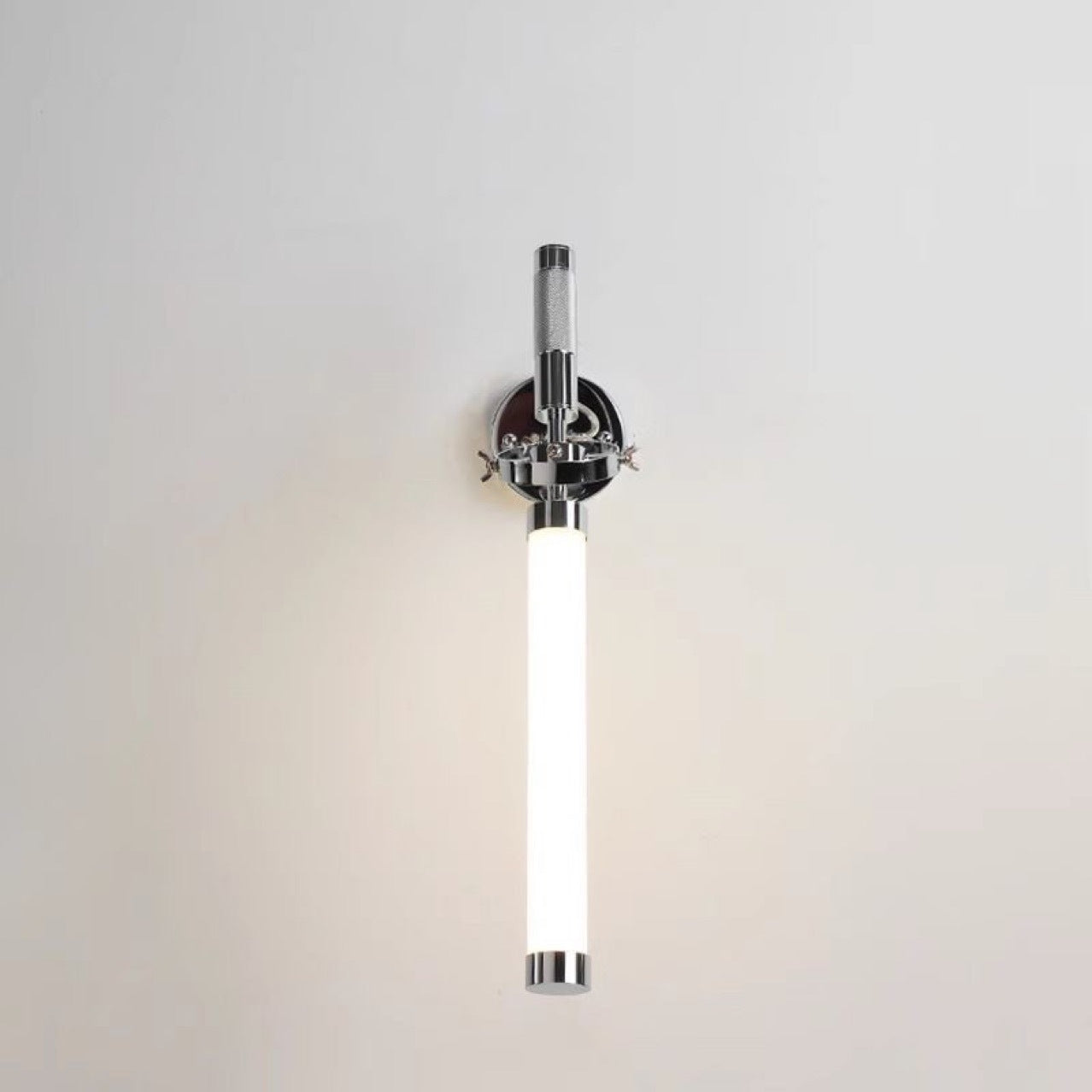 Contemporary Industrial Hardware Glass Strip Adjustable LED Wall Sconce Lamp For Bedroom