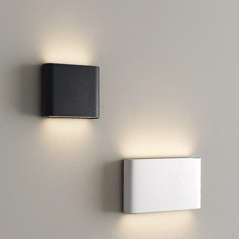 Modern Minimalist Aluminum Square Rectangular LED Wall Sconce Lamp For Bedside