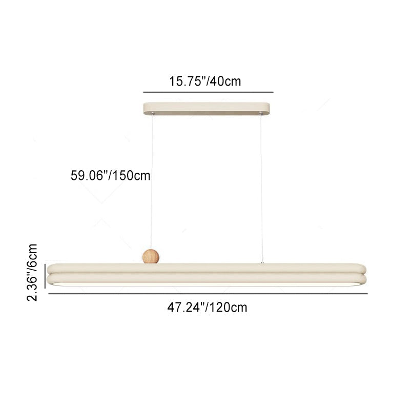ثريات LED بيضاوية الشكل من طبقتين مصنوعة من خشب المطاط والألومنيوم والبولي فينيل كلوريد (PVC) على الطراز الفرنسي التقليدي لغرفة الطعام