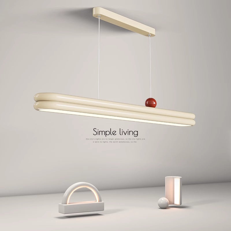 ثريات LED بيضاوية الشكل من طبقتين مصنوعة من خشب المطاط والألومنيوم والبولي فينيل كلوريد (PVC) على الطراز الفرنسي التقليدي لغرفة الطعام