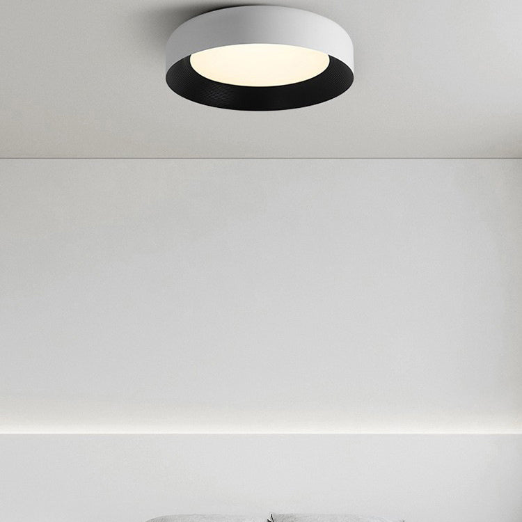 Modern Minimalist Round Iron Acrylic LED Flush Mount Ceiling Light For Bedroom